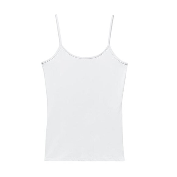 ZARA White Basic Women’s Camisole Tank Top – Spaghetti Straps, Size M - Picture 2 of 10